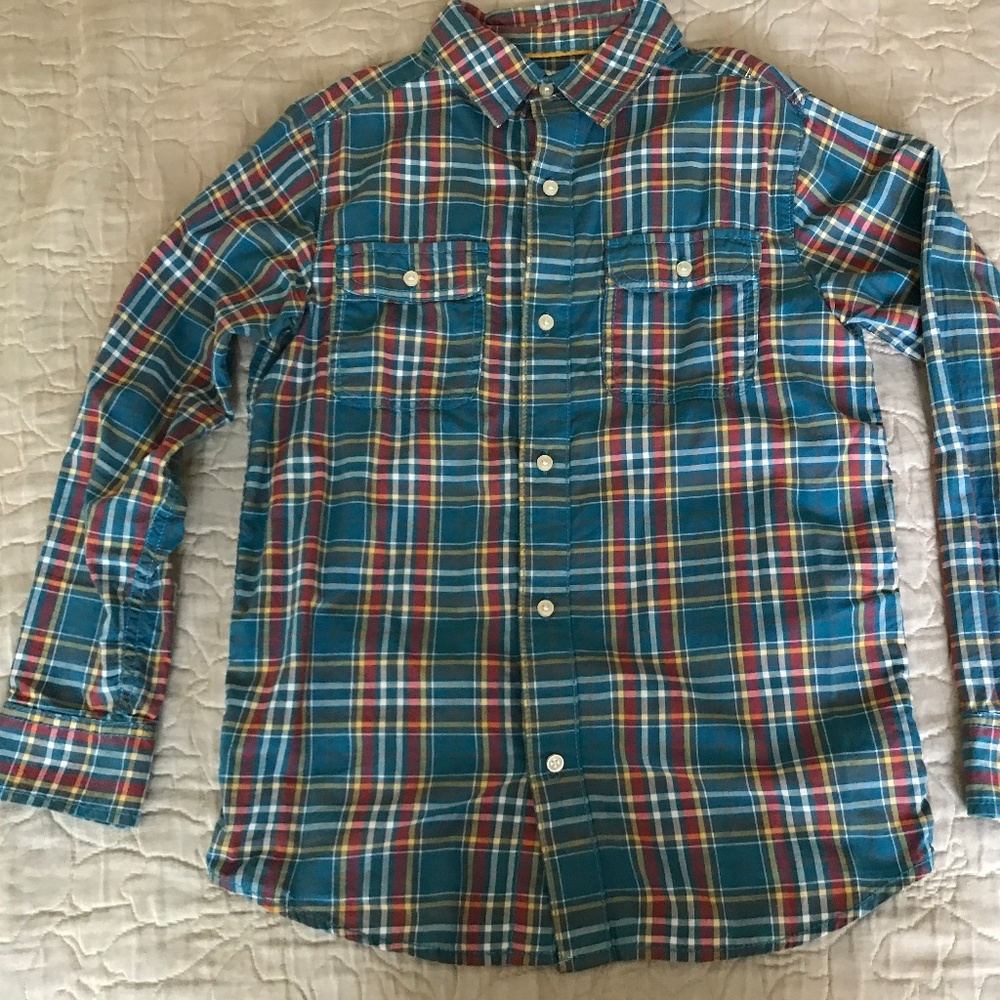 Carters Boys Long Sleeve Plaid Button-Down Shirt